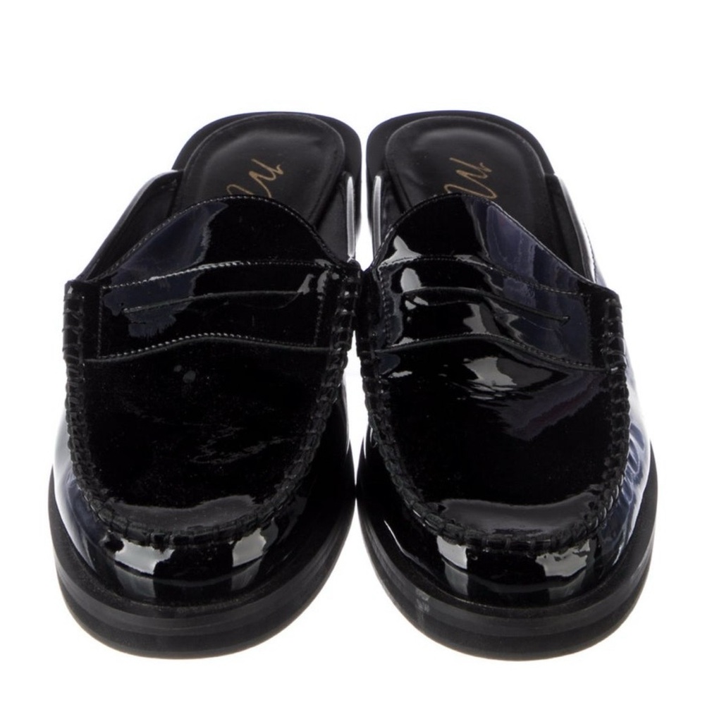 Matisse Patent Black Loafer Mules